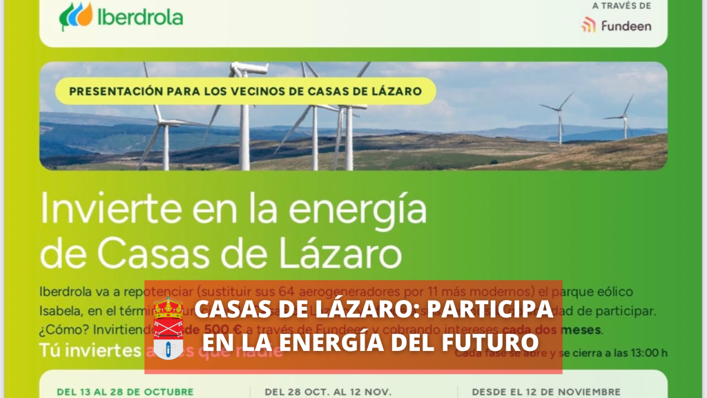 CASAS DE LÁZARO: PARTICIPA EN LA ENERGÍA DEL FUTURO